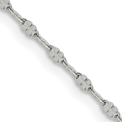Stainless Steel Polished 9.5 inch Fancy Link Chain Anklet