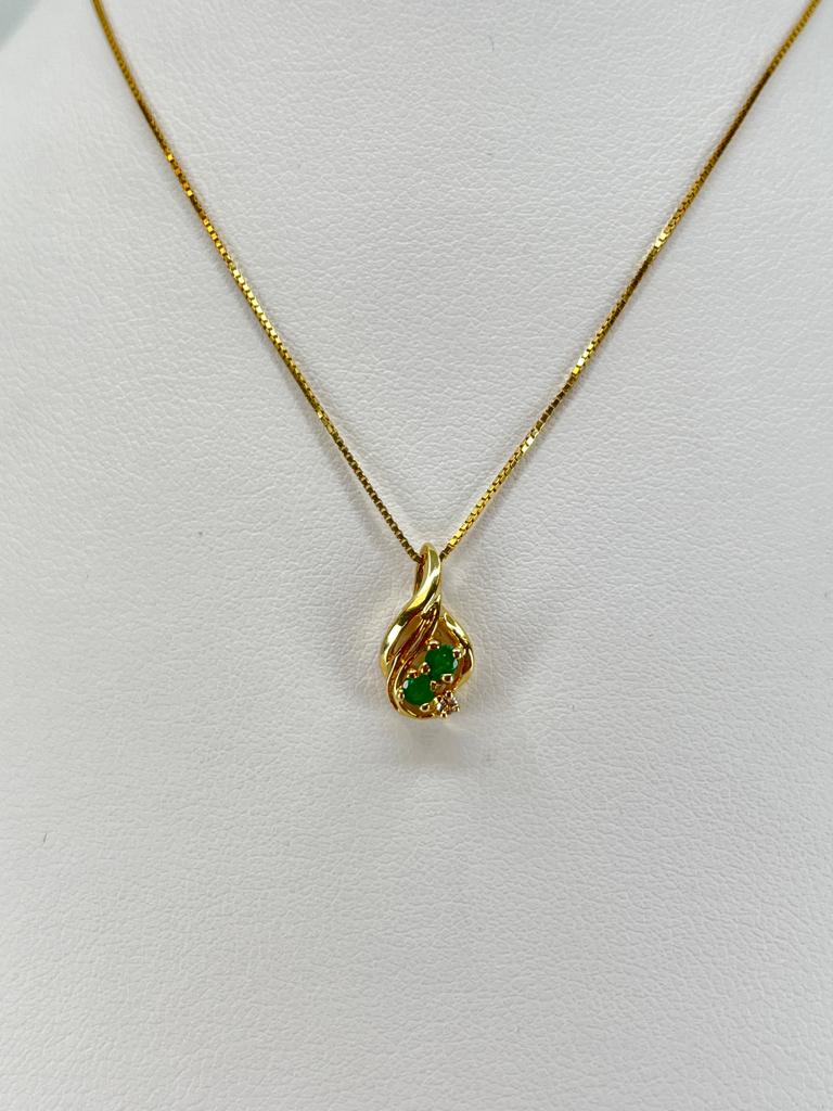 Pettitte Emerald & Diamond Pendant