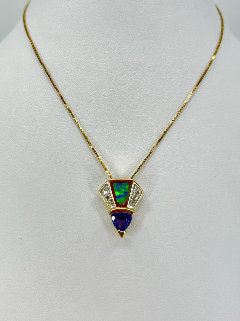 Custom Tanzanite & Opal Pendant
